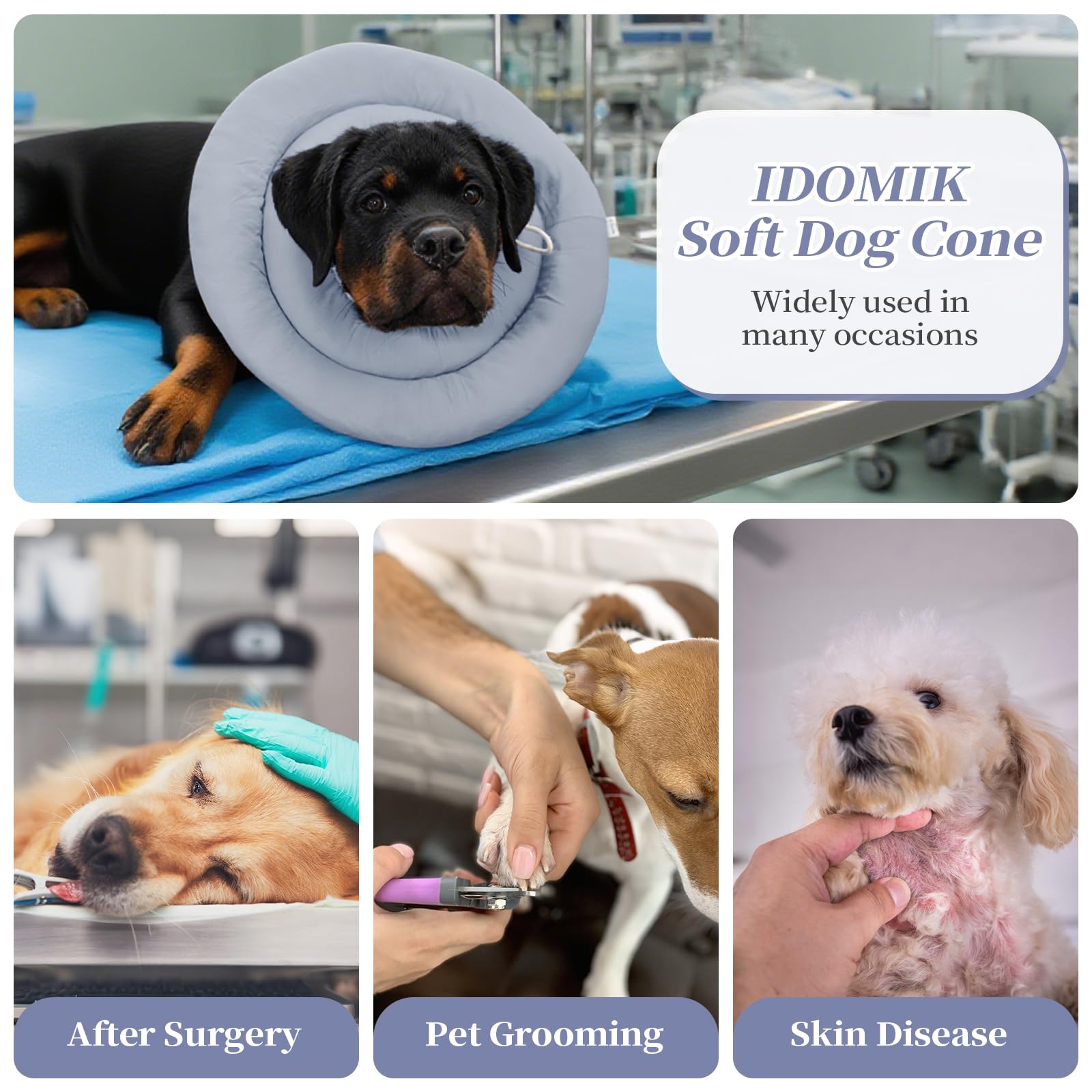 IDOMIK Dog Recovery Collar travel-friendly design for outings