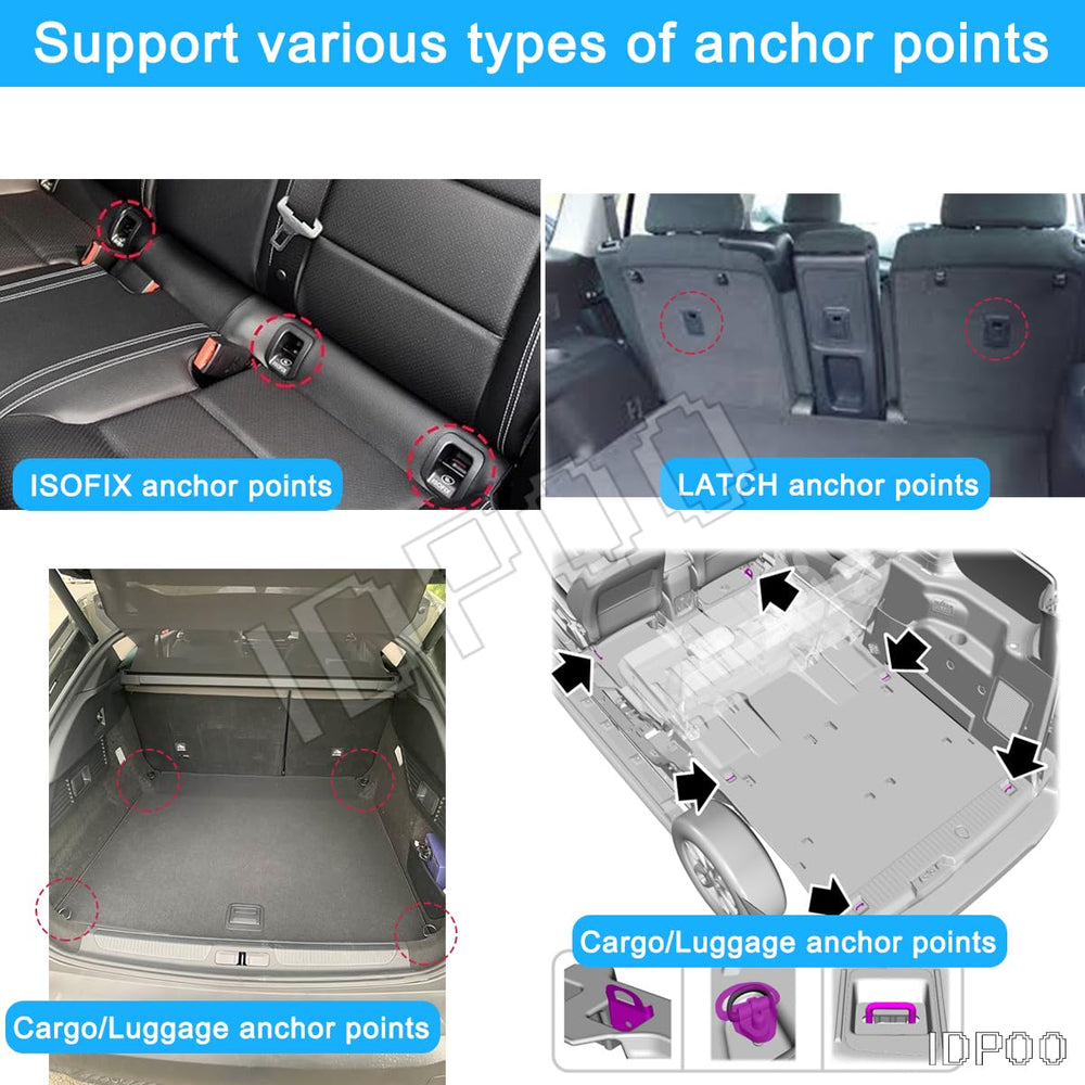 Idpoo heavy-duty polyester weave highlights durable, reliable straps.