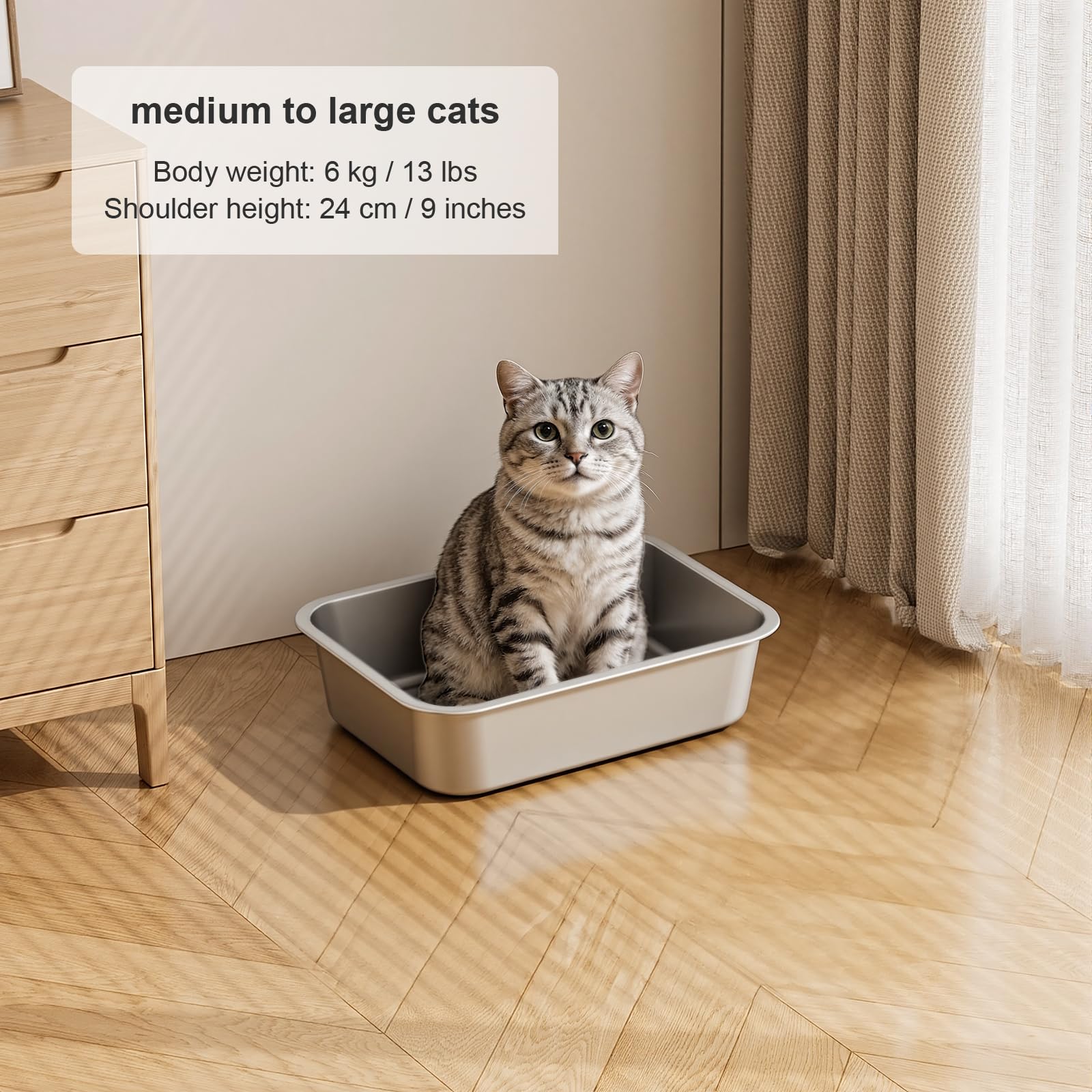 Idymere compact design fits small spaces for kittens and small pets.
