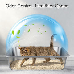 Idymere non-porous stainless surface resists odors and makes cleaning easy.
