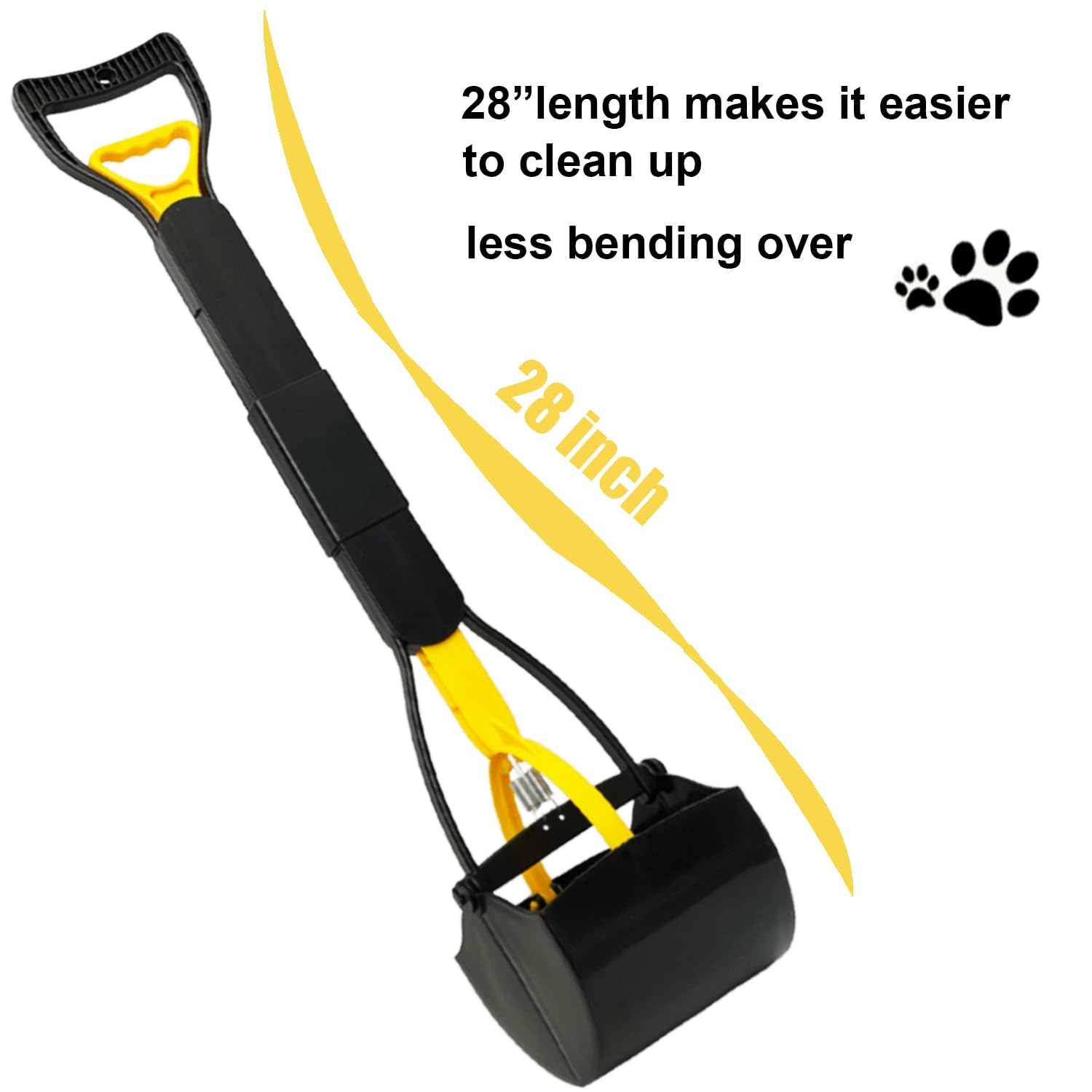 ienjoyed pooper scooper 28-inch length extends reach for cleaner cleanup.