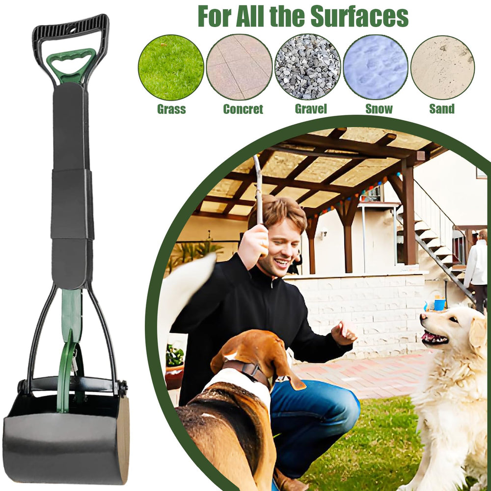 ienjoyed dog pooper scooper features a smooth, easy-pull handle for one-handed use.