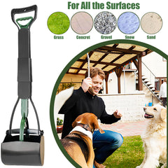 ienjoyed dog pooper scooper features a smooth, easy-pull handle for one-handed use.
