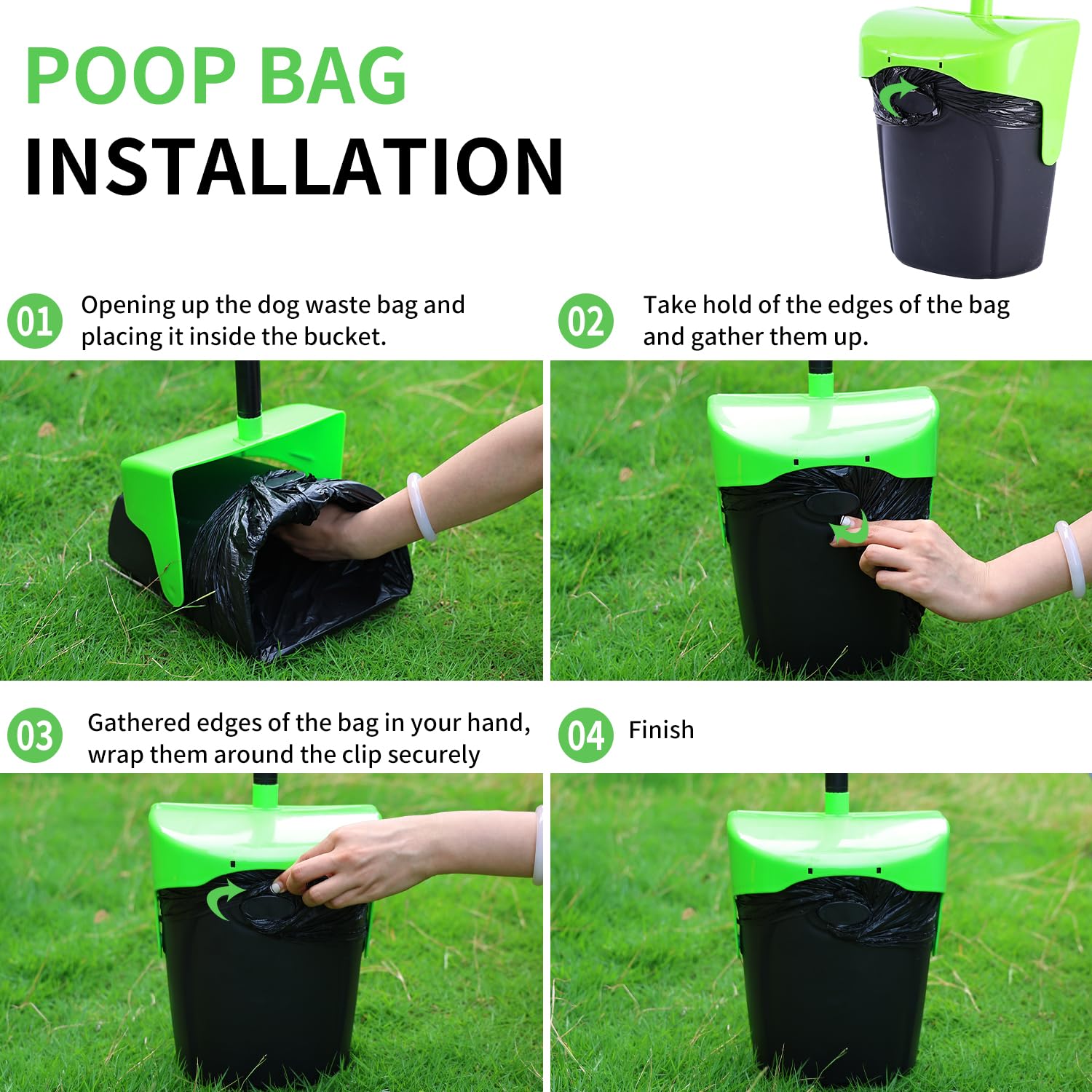 ienjoyed Pooper Scooper 160 bags included ensures no-mess pickups.