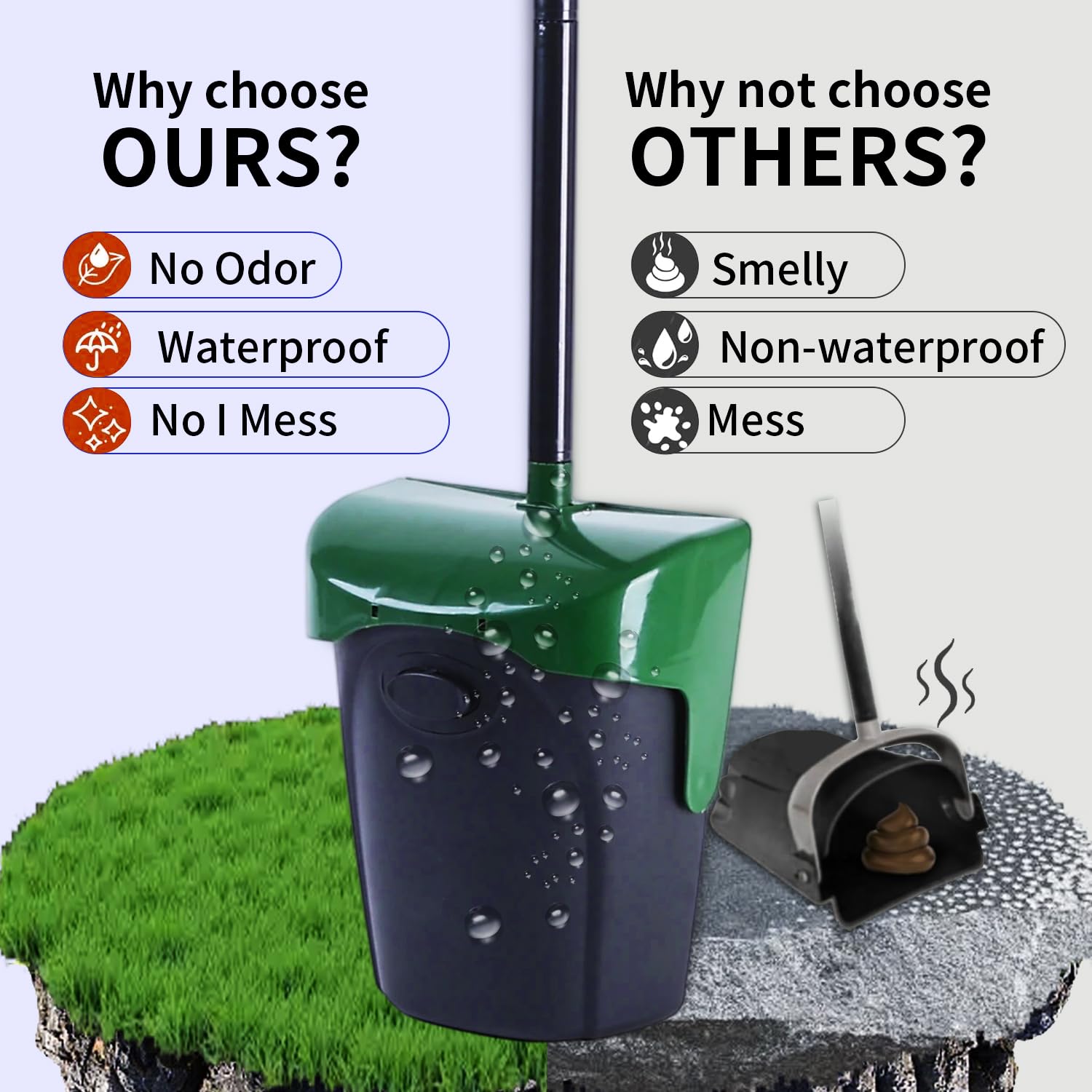 ienjoyed Pooper Scooper suitable for all surfaces including lawn and gravel