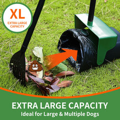 ienjoyed Pooper Scooper rake head for easy waste transfer to the bin