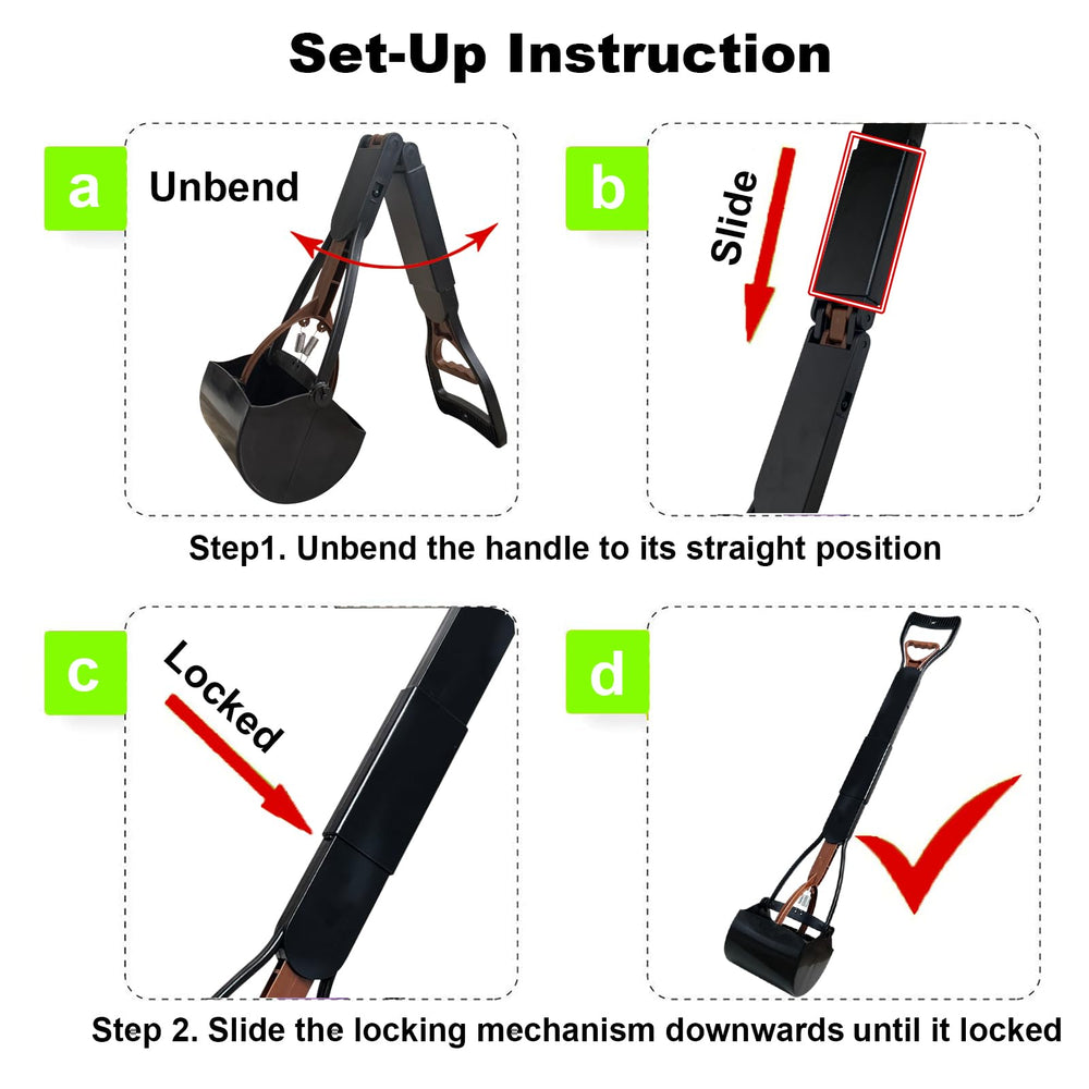 ienjoyed Pooper Scooper stand-up cleanup on grass or concrete surfaces.