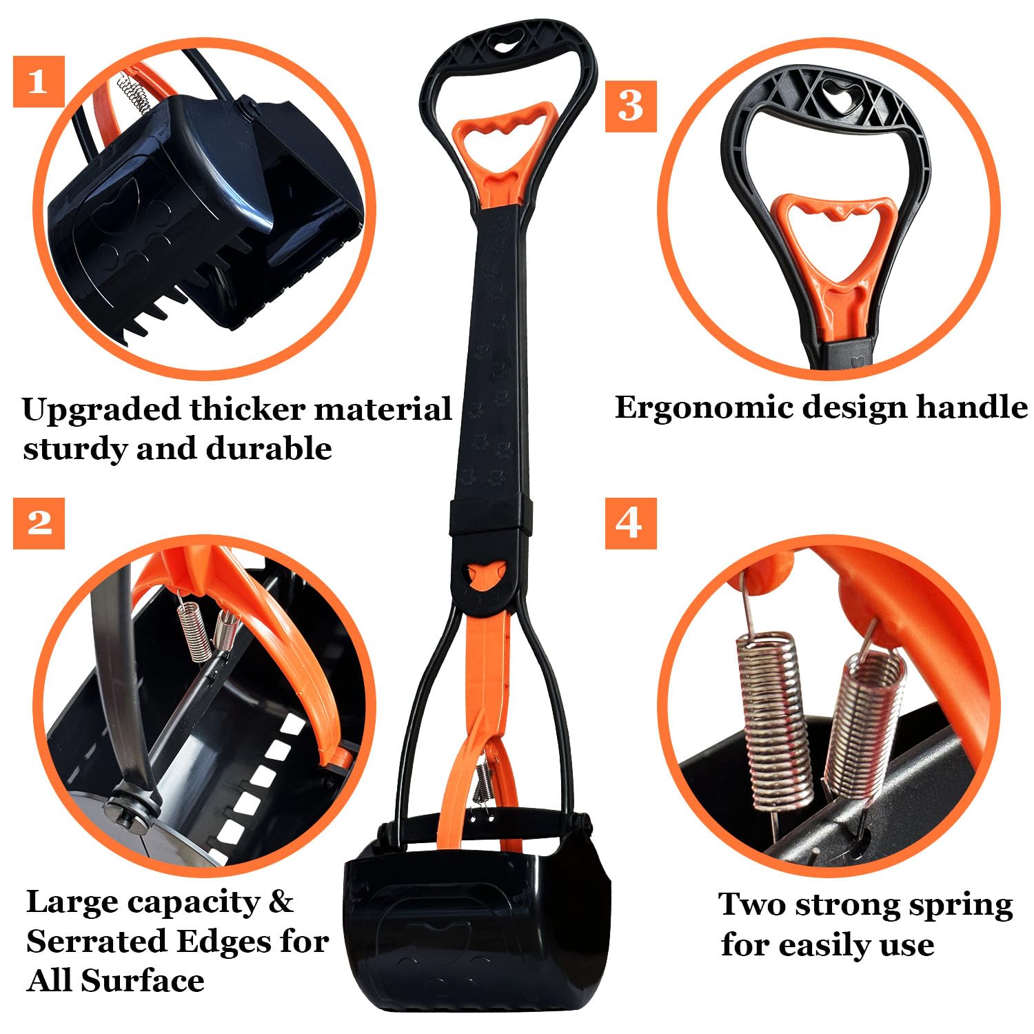 ienjoyed pooper scooper teeth action aids secure pickup of waste and debris.