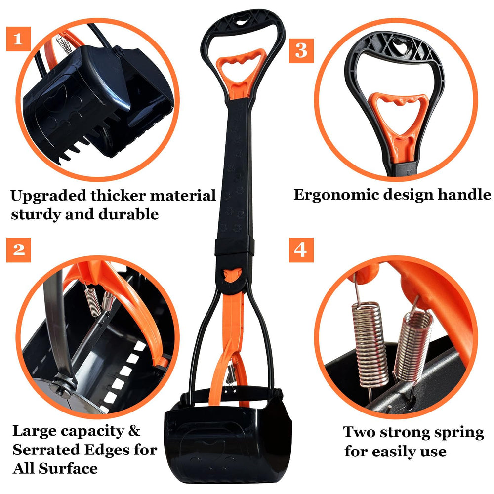 ienjoyed pooper scooper teeth action aids secure pickup of waste and debris.