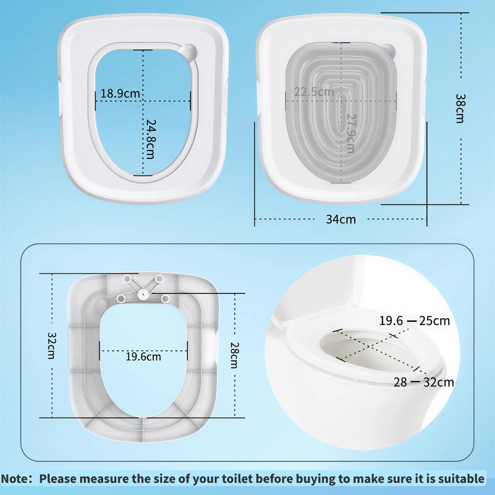 IFASHIHOME easy training process promotes gradual cat toilet use with less mess.