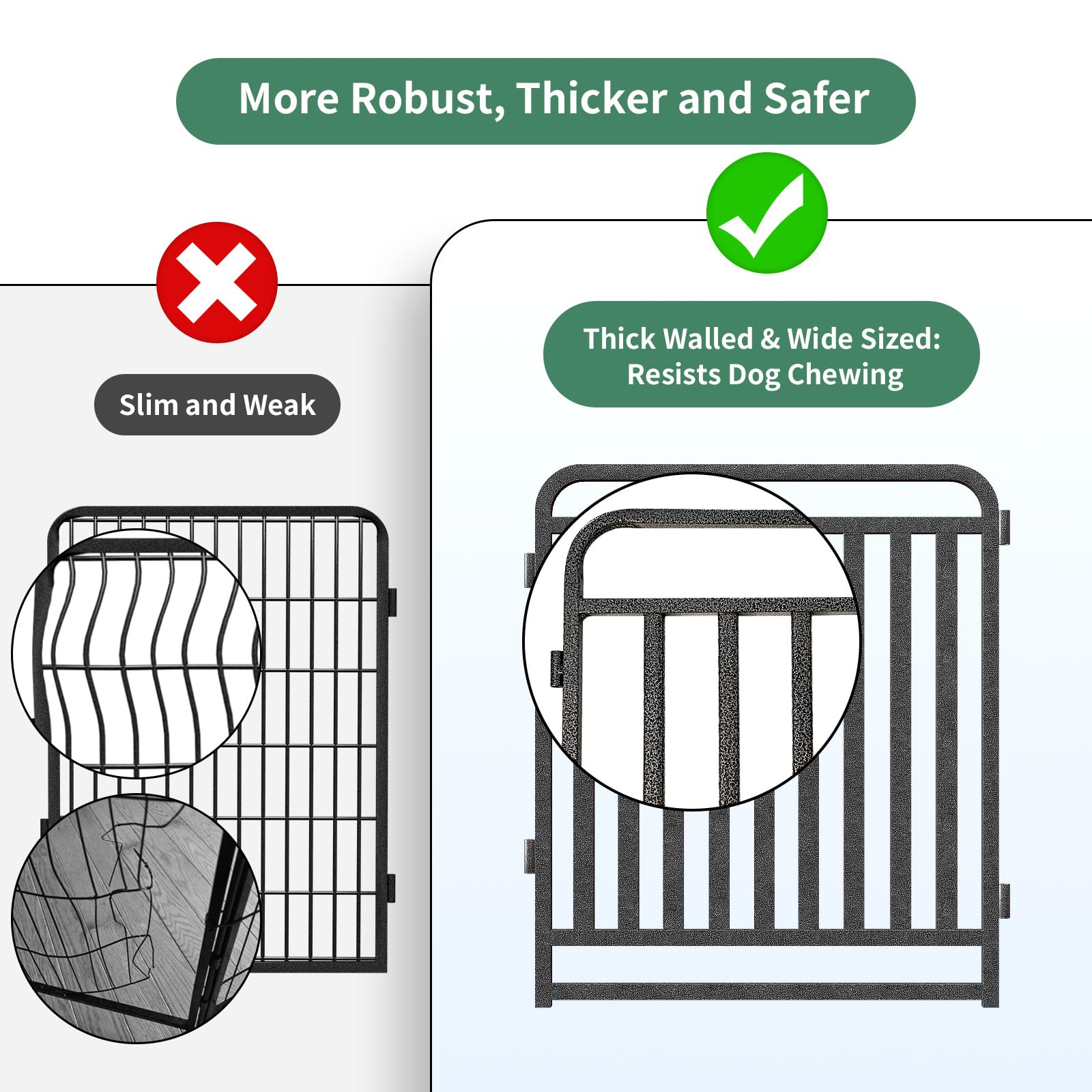 IGNYX 32-inch dog playpen folds for compact storage and portability.