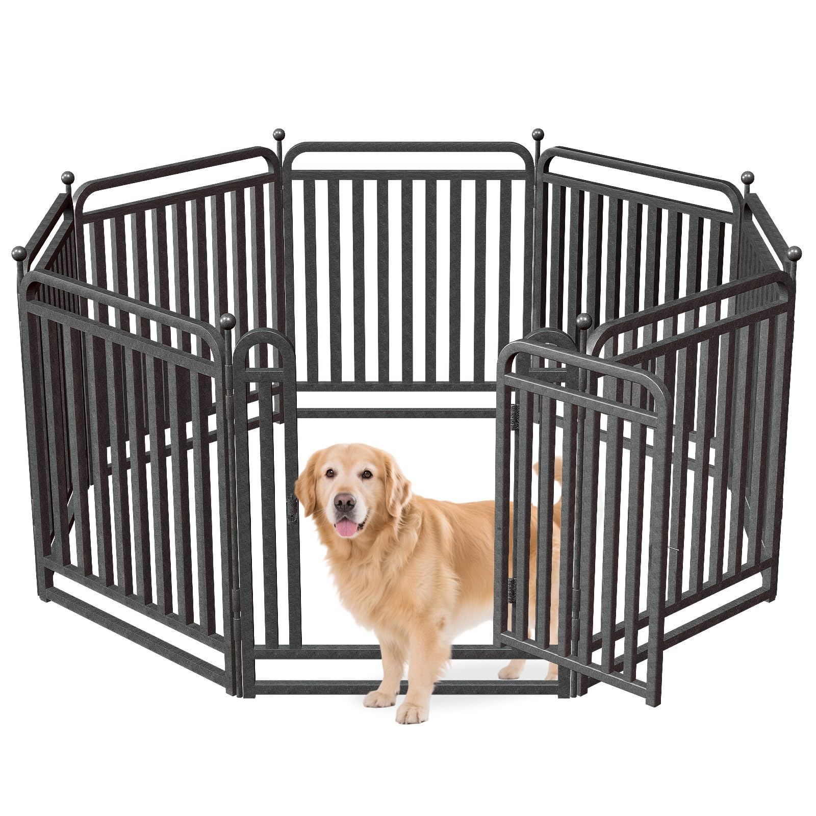 IGNYX 32-inch dog playpen with full tube panels for outdoor durability.