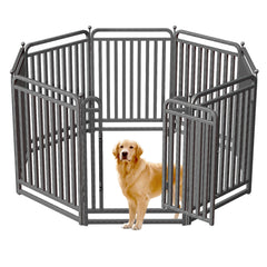 IGNYX 40-Inch Outdoor Dog Playpen with 8 panels for versatile outdoor containment.