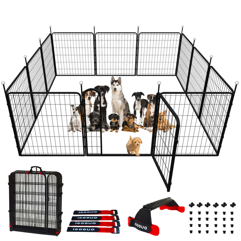 IGOOUO dog play pen wide door for easy entry and versatile use
