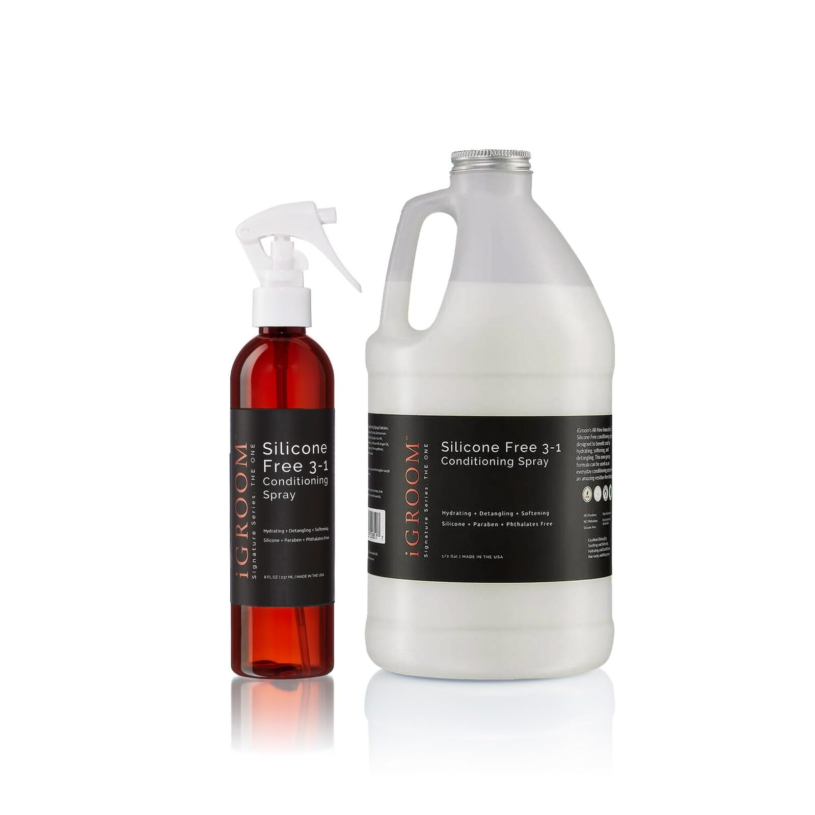 iGroom 8 oz bottle ready for home or pro use.