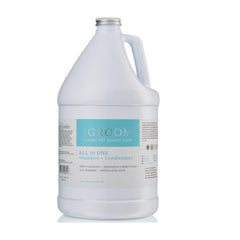 iGroom All-in-One bottle closeup showing hydration for soft coats.