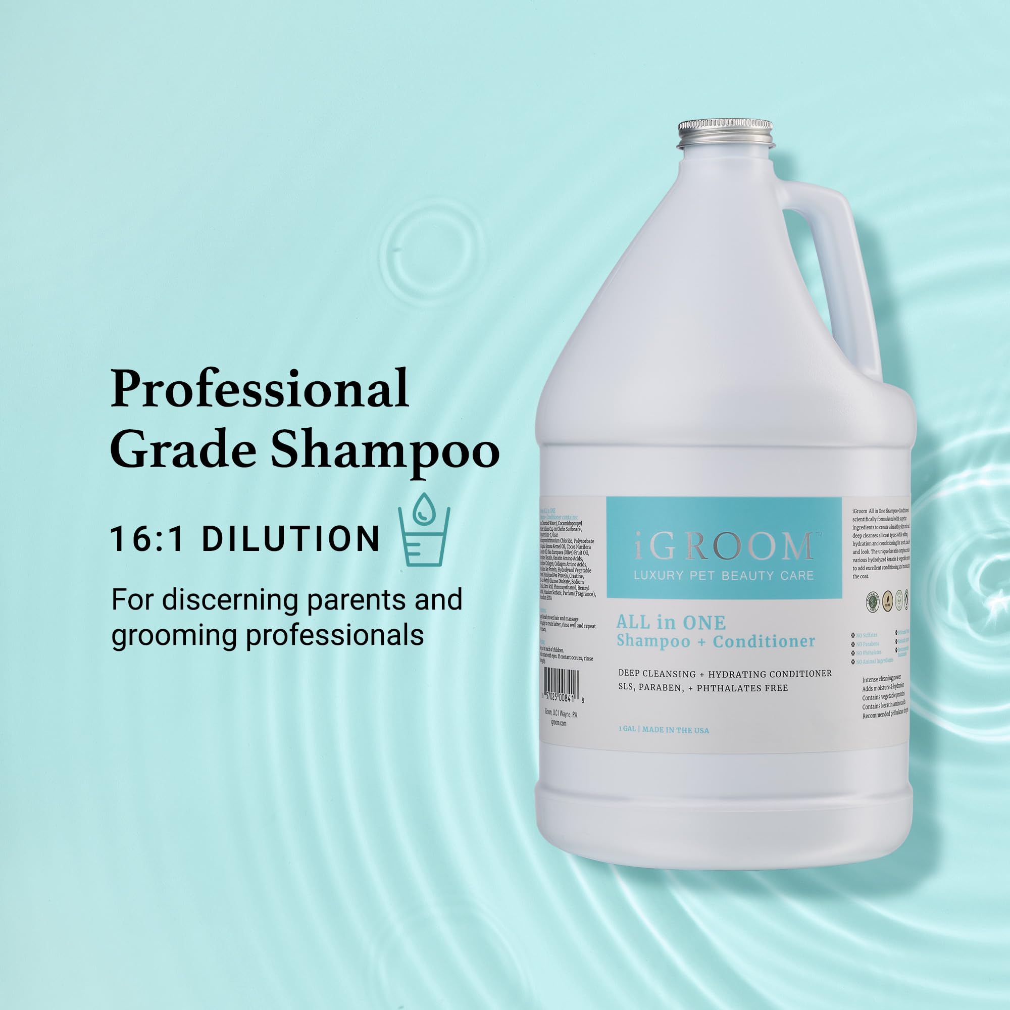 igroom all-in-one dog shampoo soft coat after washing