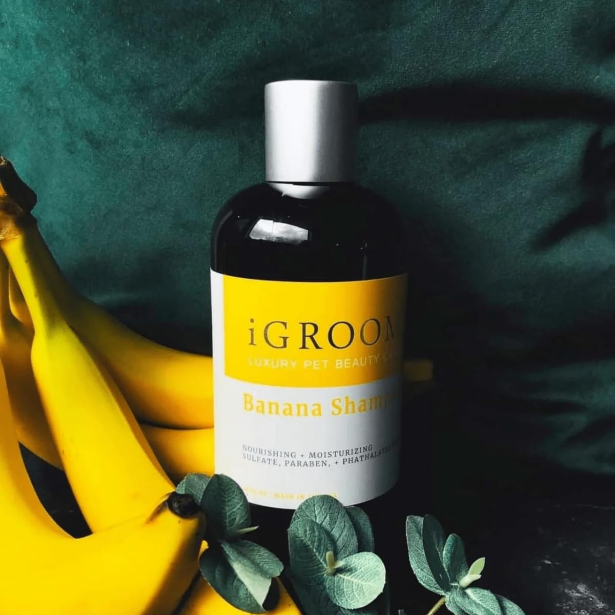 iGroom Banana Dog Shampoo after-bath shine for healthier-looking coats