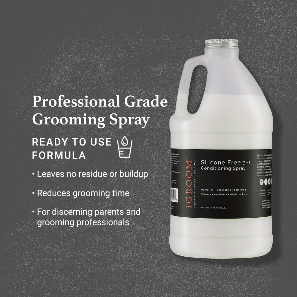 iGroom keratin and chestnut extract boost shine and coat resilience.