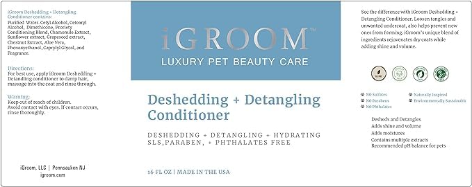 iGroom luxury pet care branding on packaging conveys quality