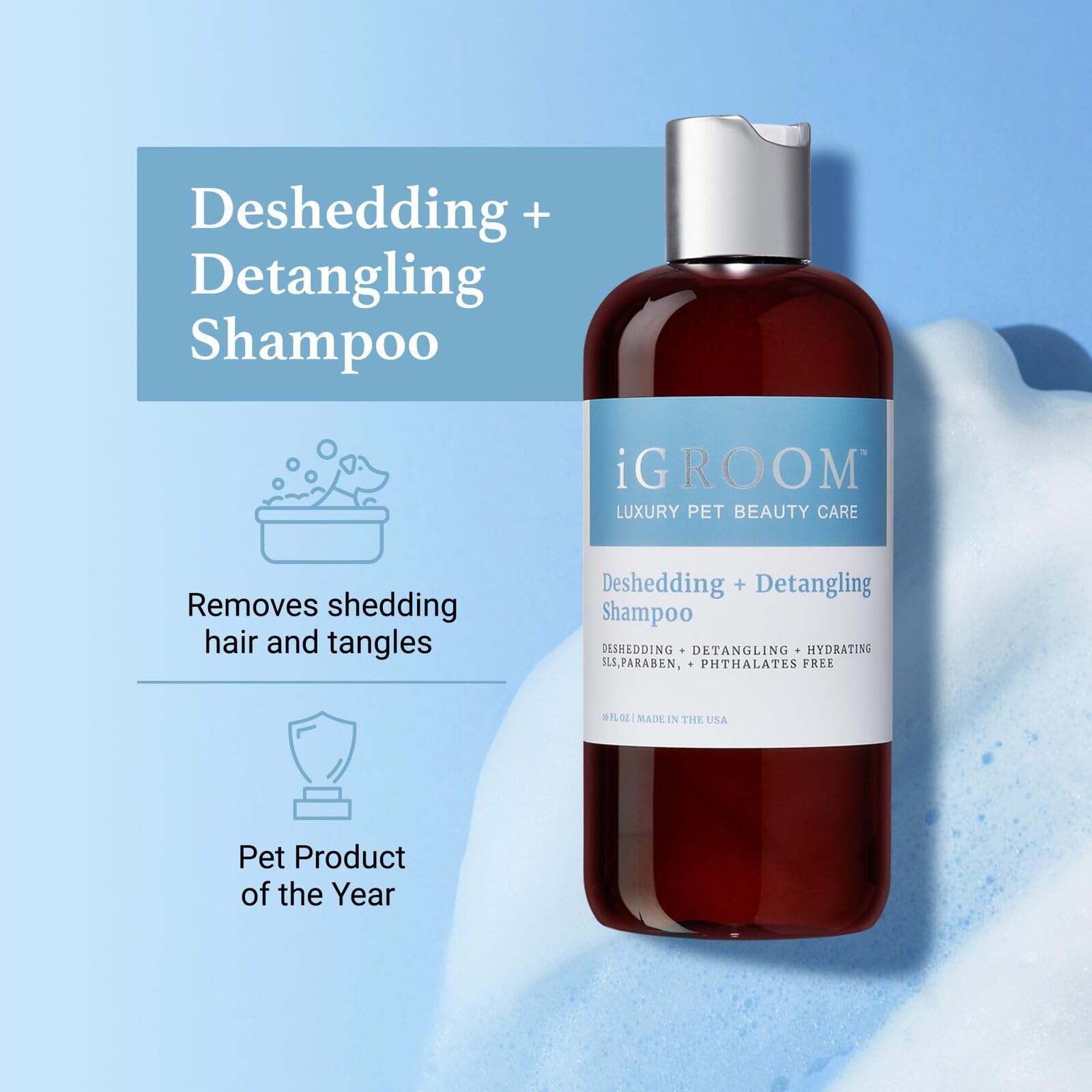 igroom mango scented shampoo bottle for a refreshing grooming session