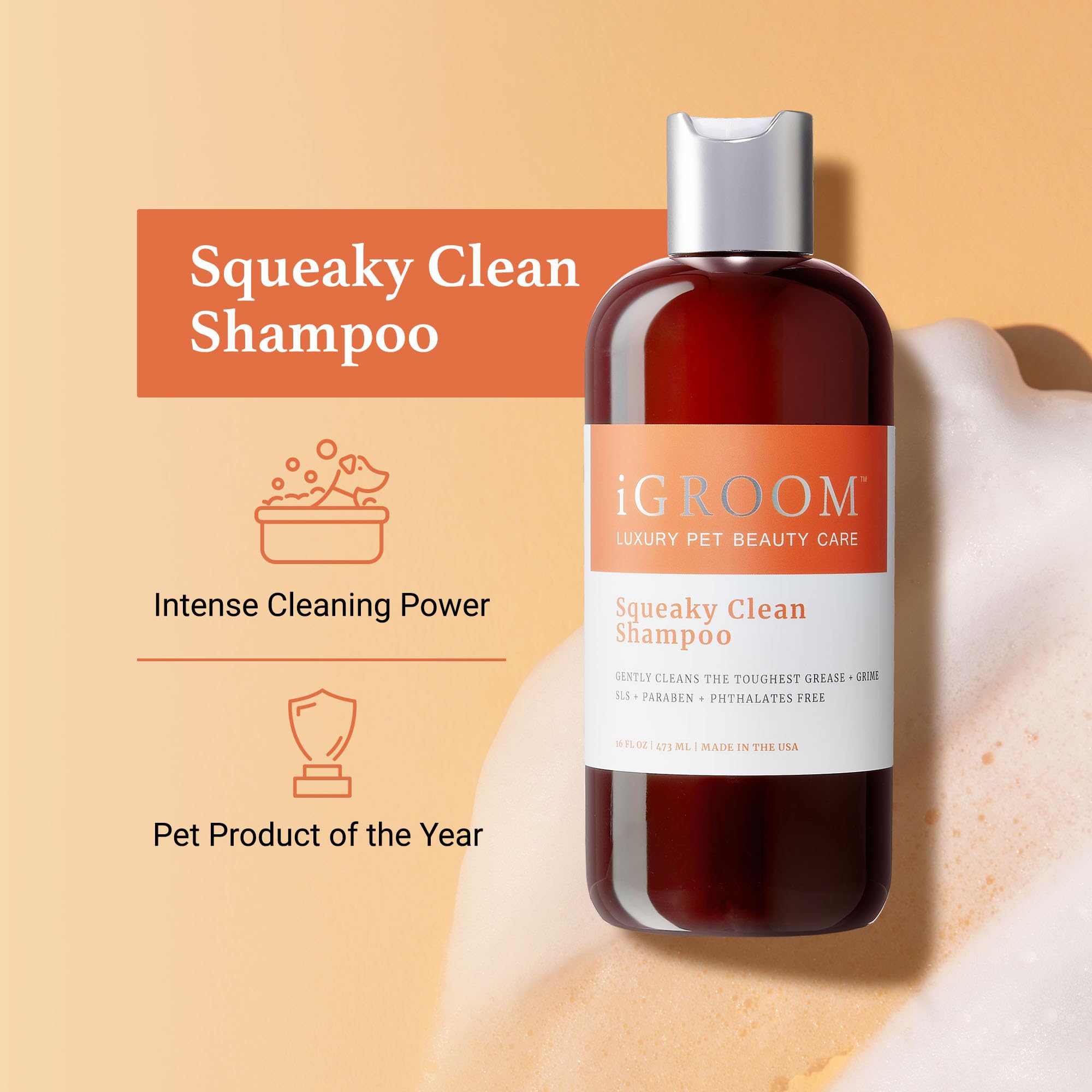 iGroom Squeaky Clean chamomile close-up highlights gentle skin care.