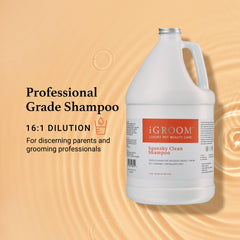 iGroom Squeaky Clean pour demonstrates easy dilution for mixing.