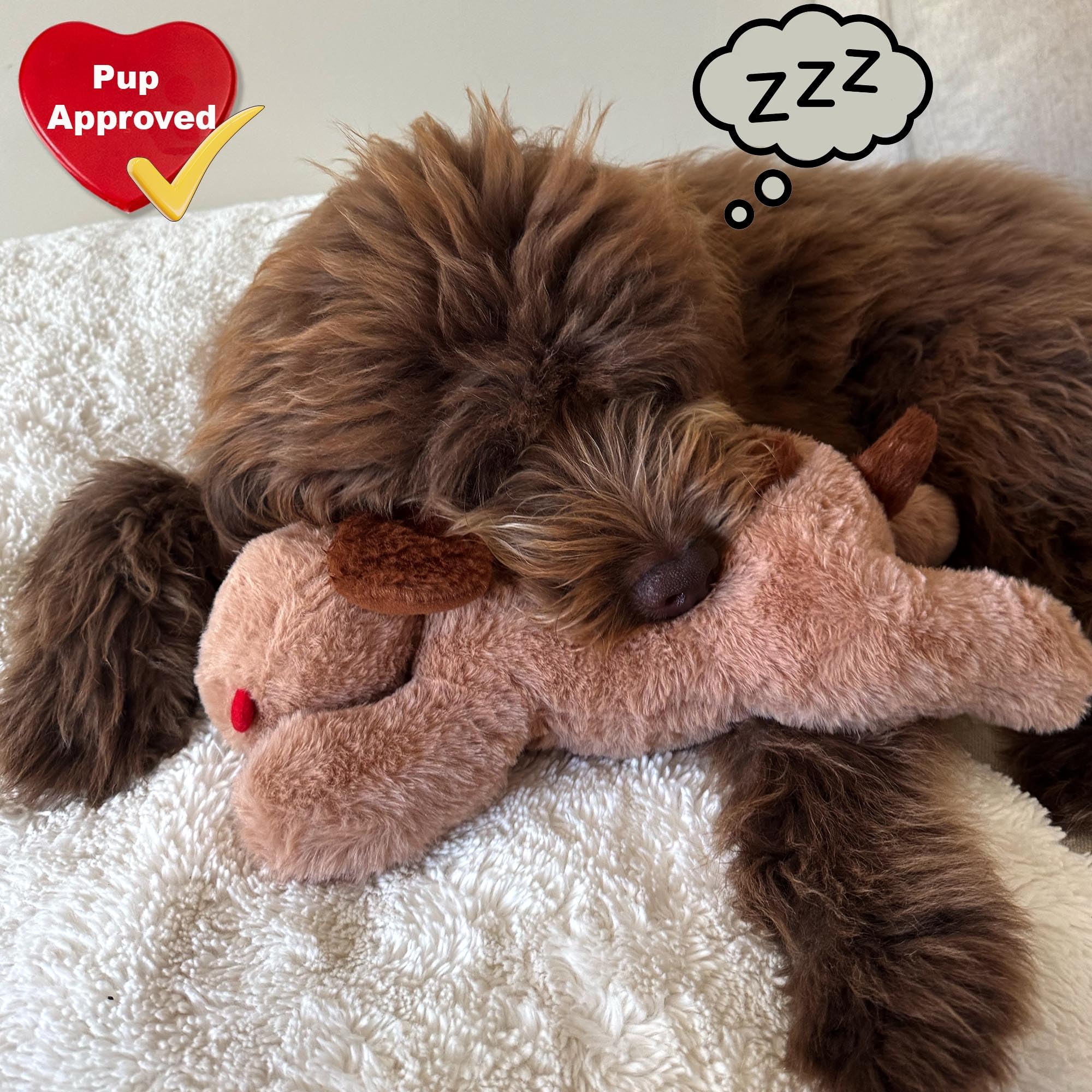 iHeartDogs 16x12-inch-pillow is perfect for cuddling.