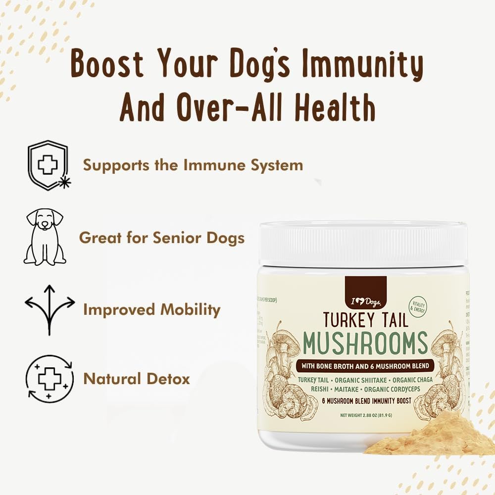 iHeartDogs organic chicken bone broth bottle supports joints and digestion