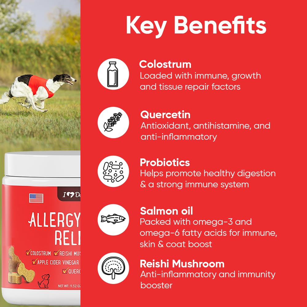 iHeartDogs Quercetin for Dogs showing natural antioxidant support for itch
