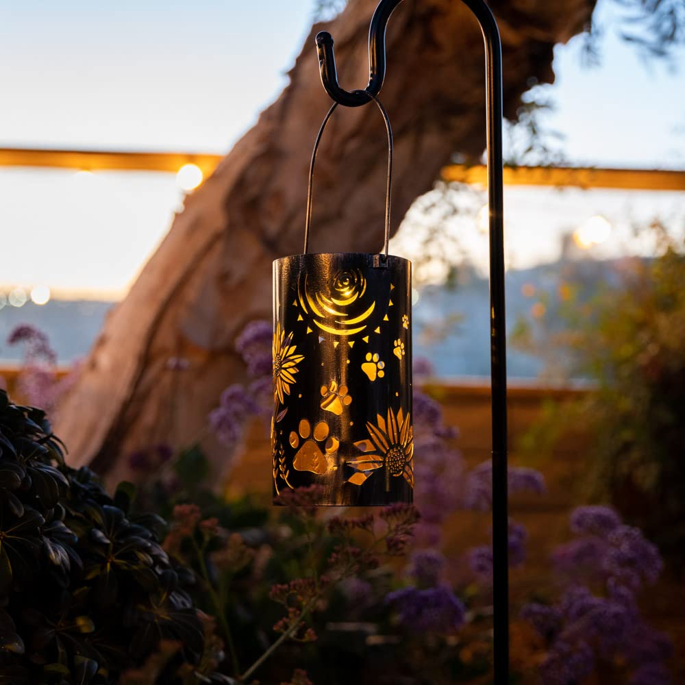 iHeartDogs solar-powered-lantern charges by day for effortless evening illumination.