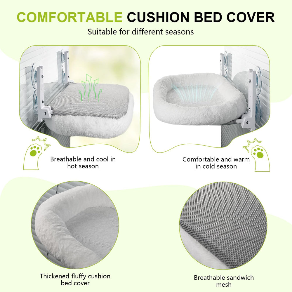 IHMIHM large cat window bed with thick cushion for added comfort