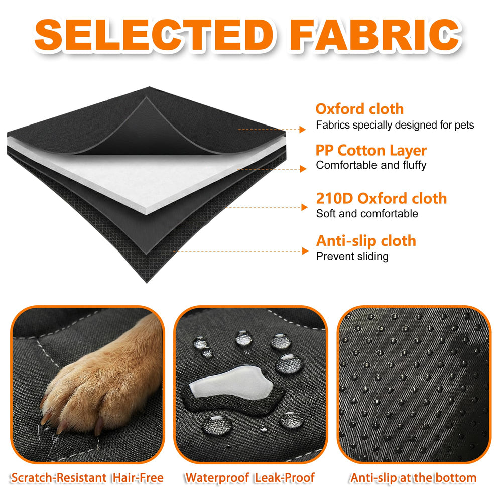 IJVAE anti-slip rubber backing keeps the cover steady in the trunk