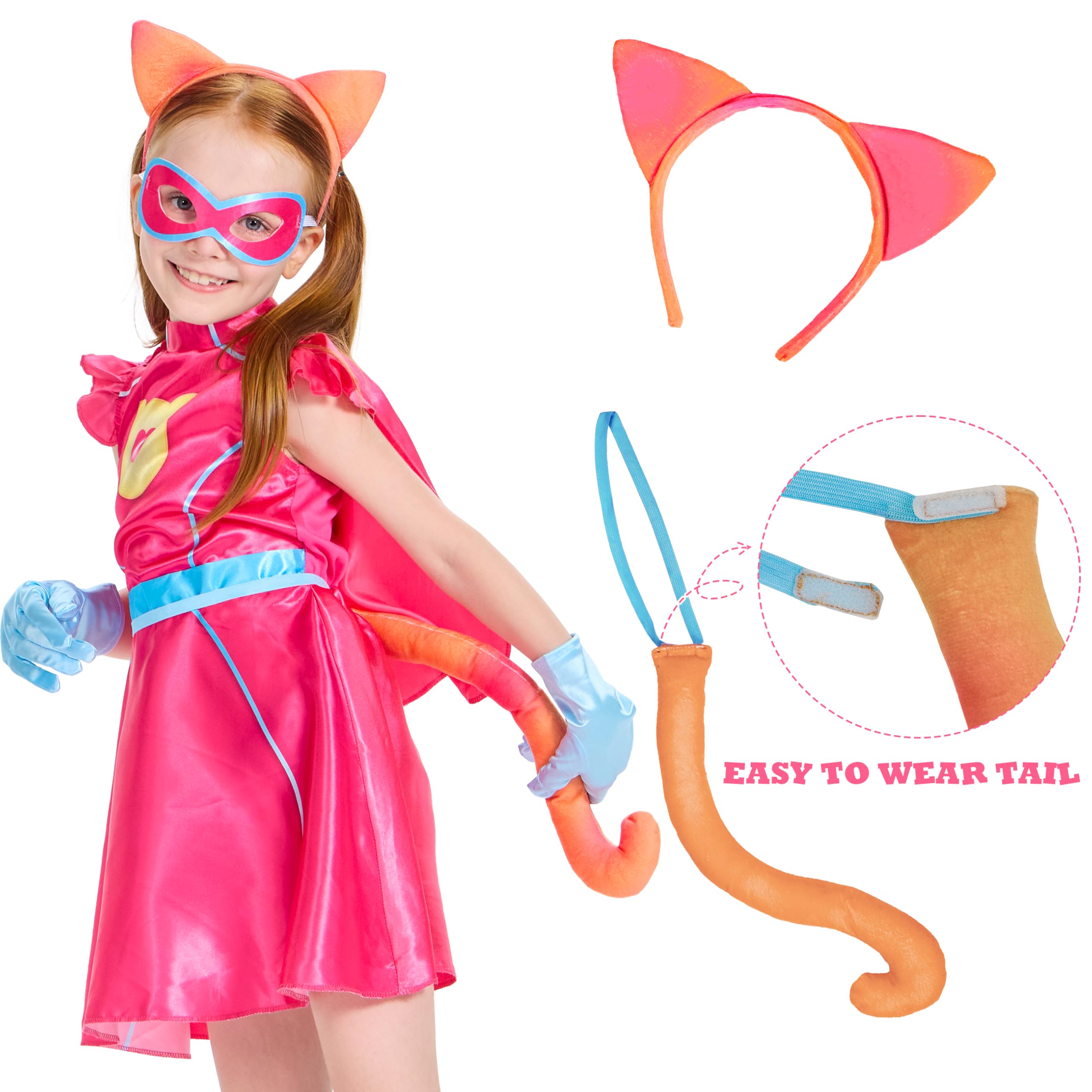 IKALI Pink Kitties headband with ears enhances cute outfits.