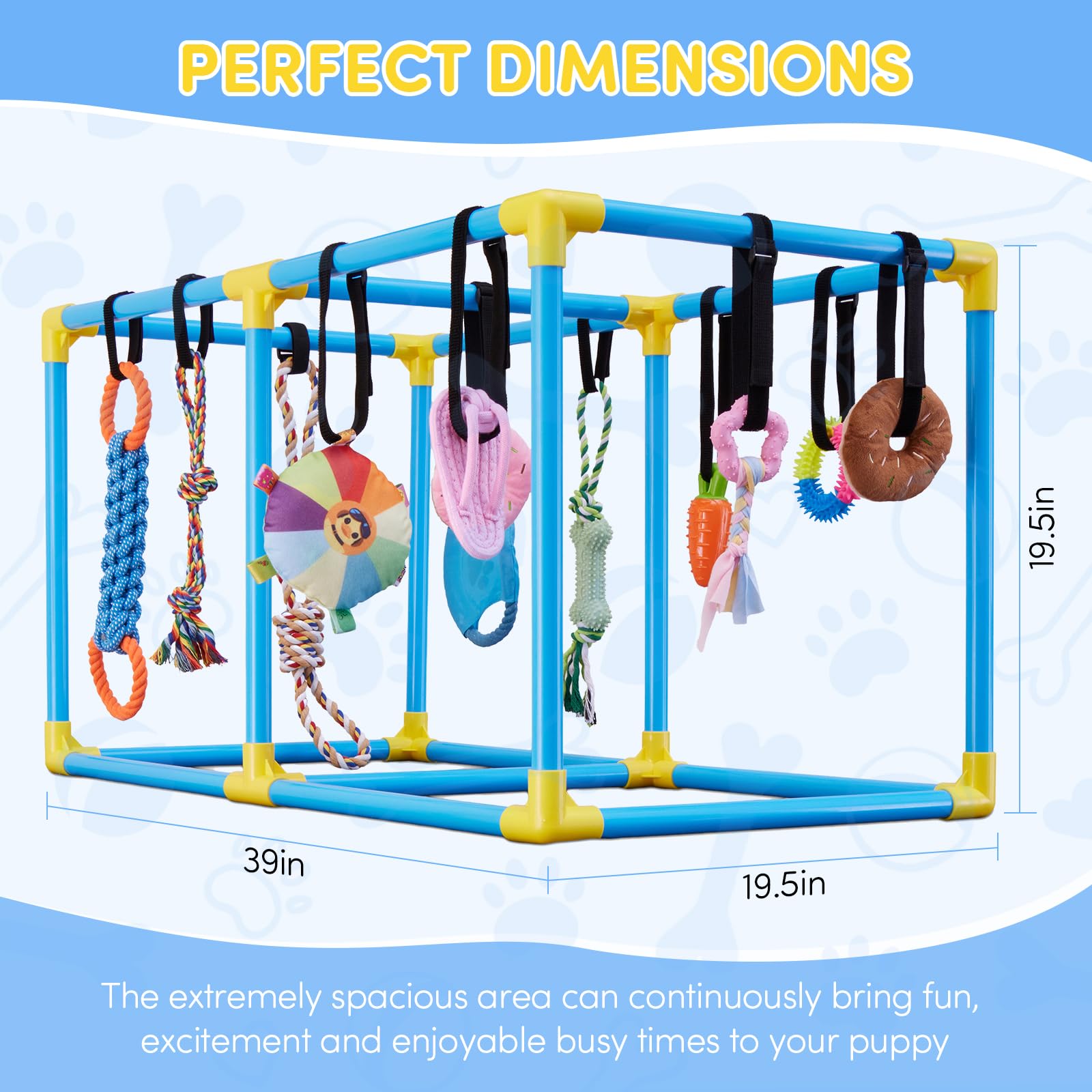 IKILEOGY Puppy Play Gym rubber chew toys support gentle teething and safe chewing