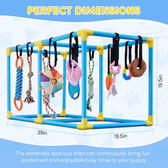 IKILEOGY Puppy Play Gym rubber chew toys support gentle teething and safe chewing