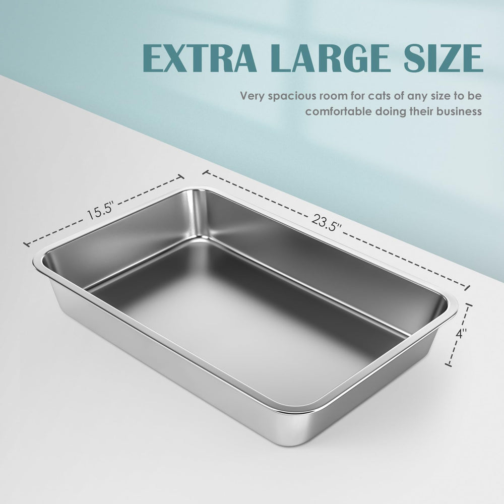 IKITCHEN low-side cat litter box 4-inch height for easy entry