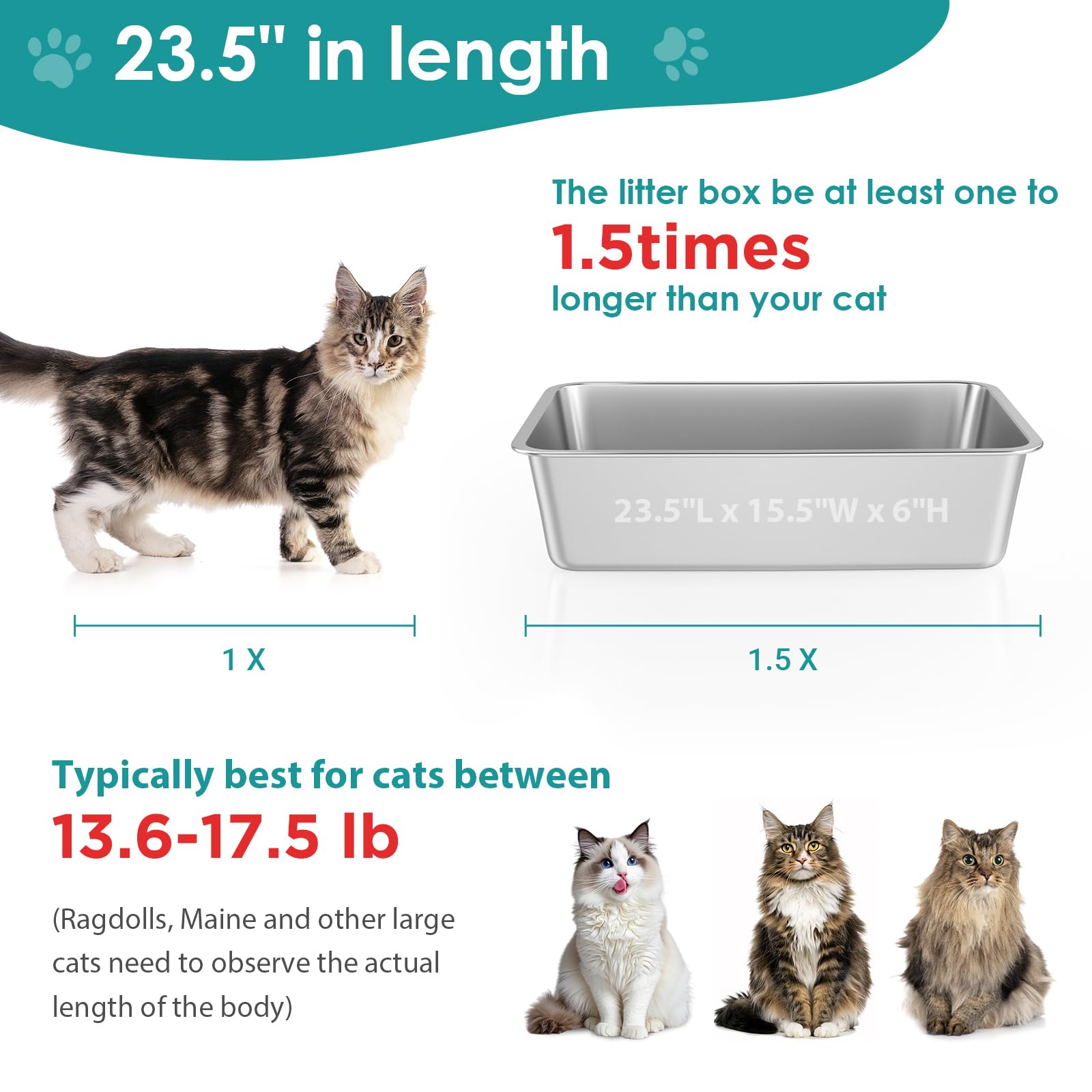 IKITCHEN durable steel litter box resists dents and scratches