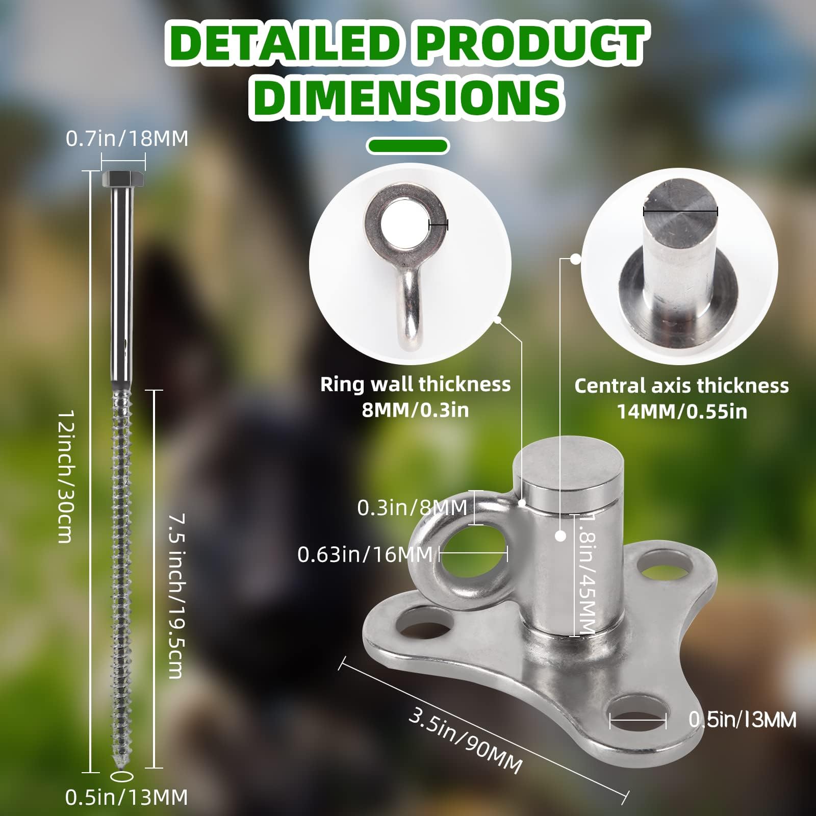 ikleione dog tie out stake easy removal by rotating for quick relocation