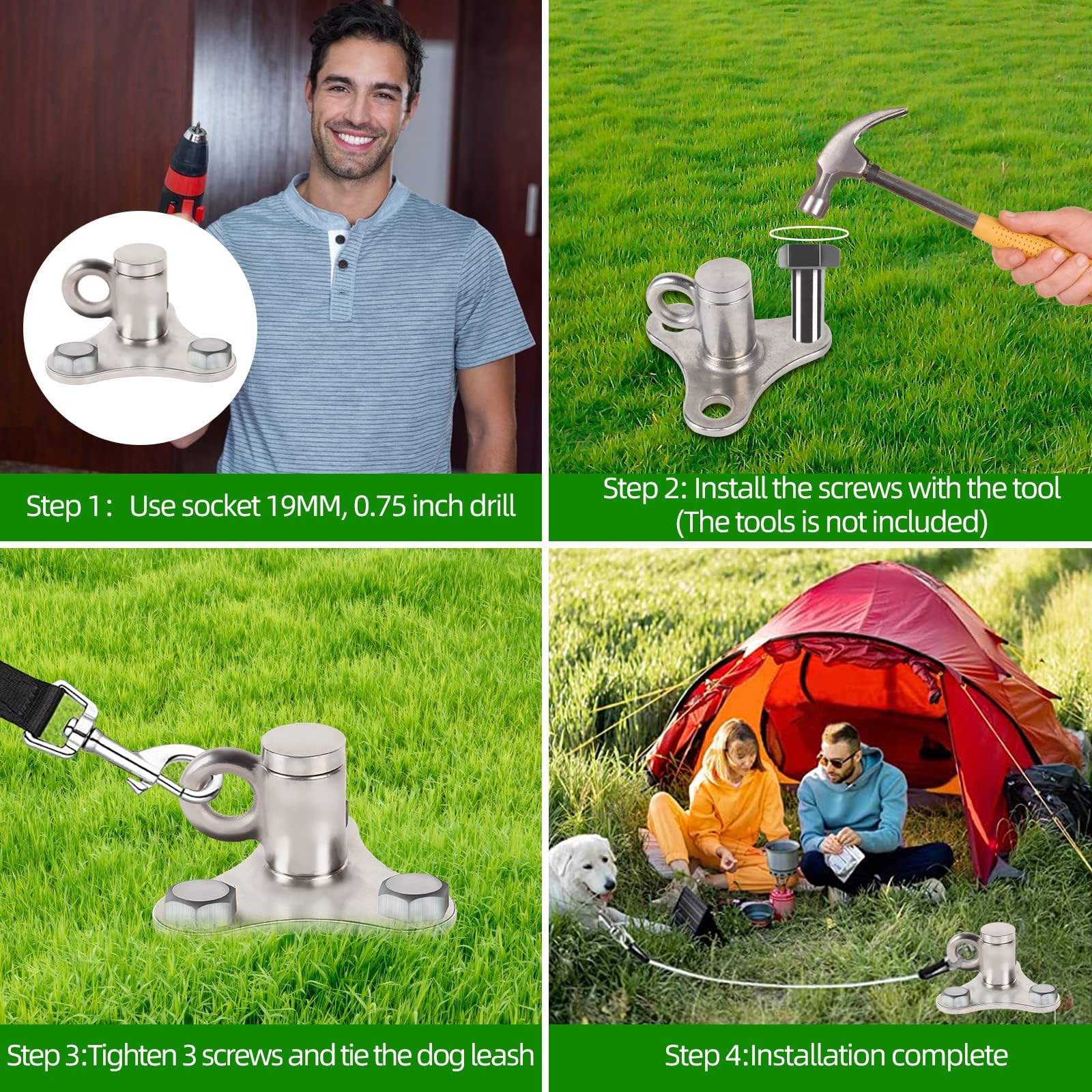 ikleione versatile outdoor stake ideal for camping and RV setups