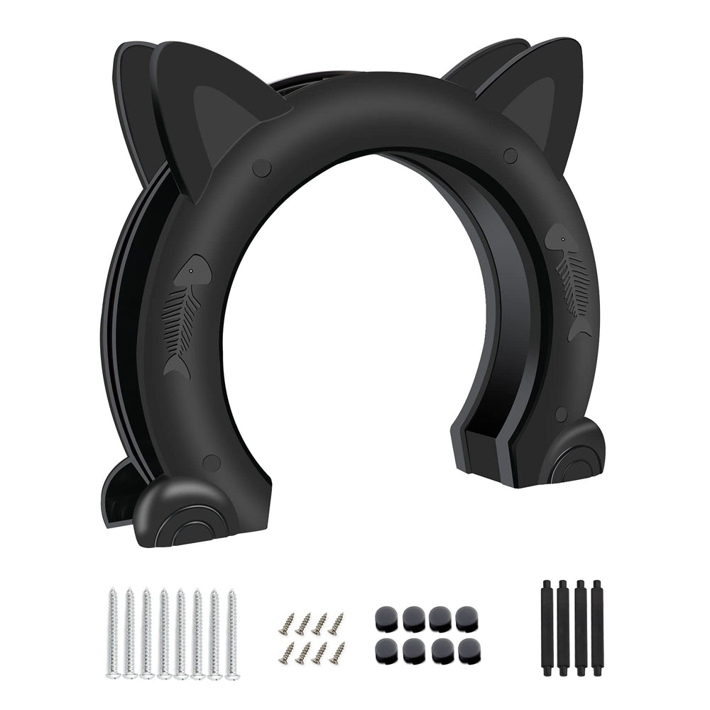 IKUSO cat door barrier-free design allows free in/out movement for the cat.