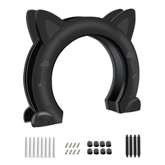 IKUSO cat door barrier-free design allows free in/out movement for the cat.