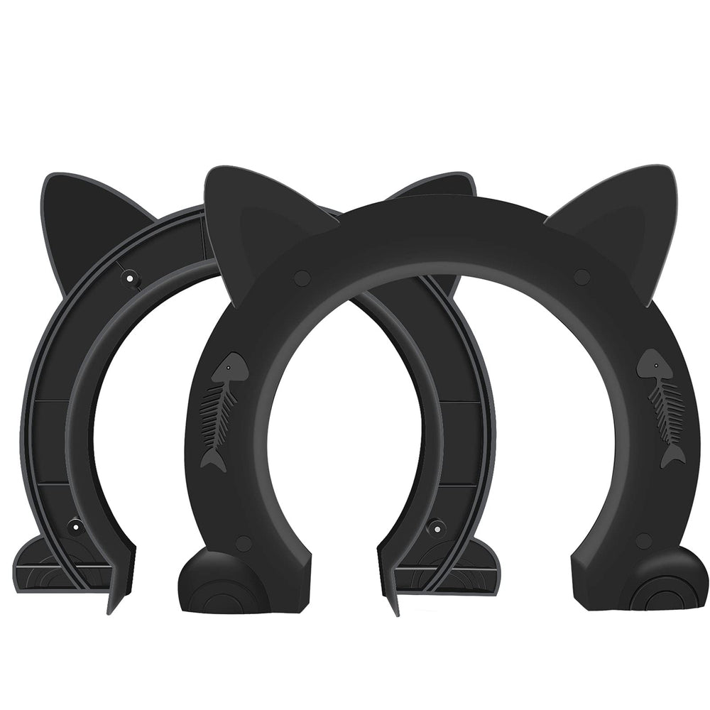 IKUSO cat door fits hollow or solid doors for versatile placement.