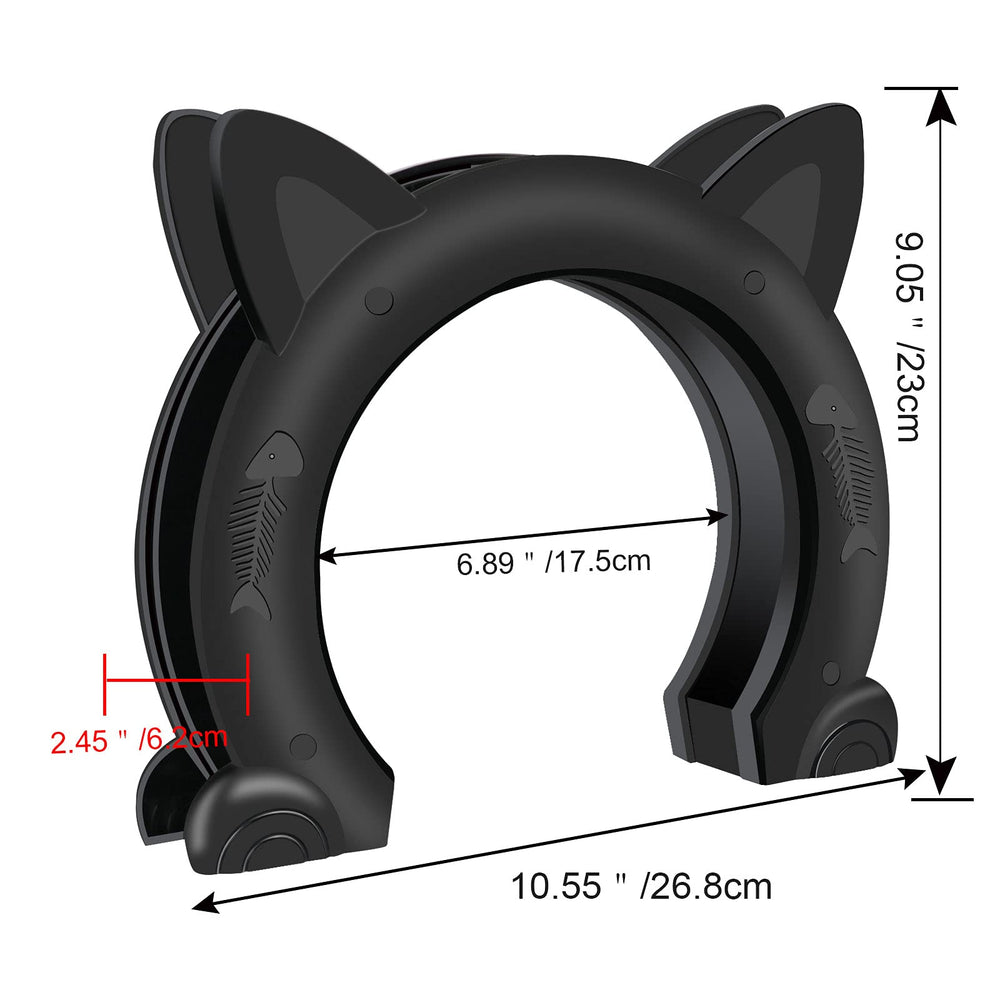 ikuso cat door interior close-up smooth edges for safety