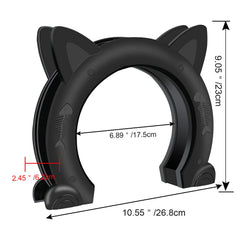 ikuso cat door interior close-up smooth edges for safety