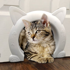 IKUSO interior cat door showing XL opening for cats up to 25 lbs