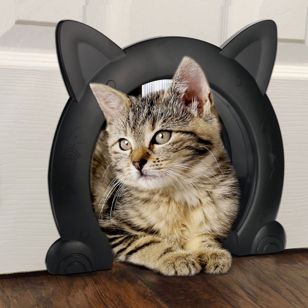 IKUSO cat door interior XL opening—easy access for cats up to 25 lbs.