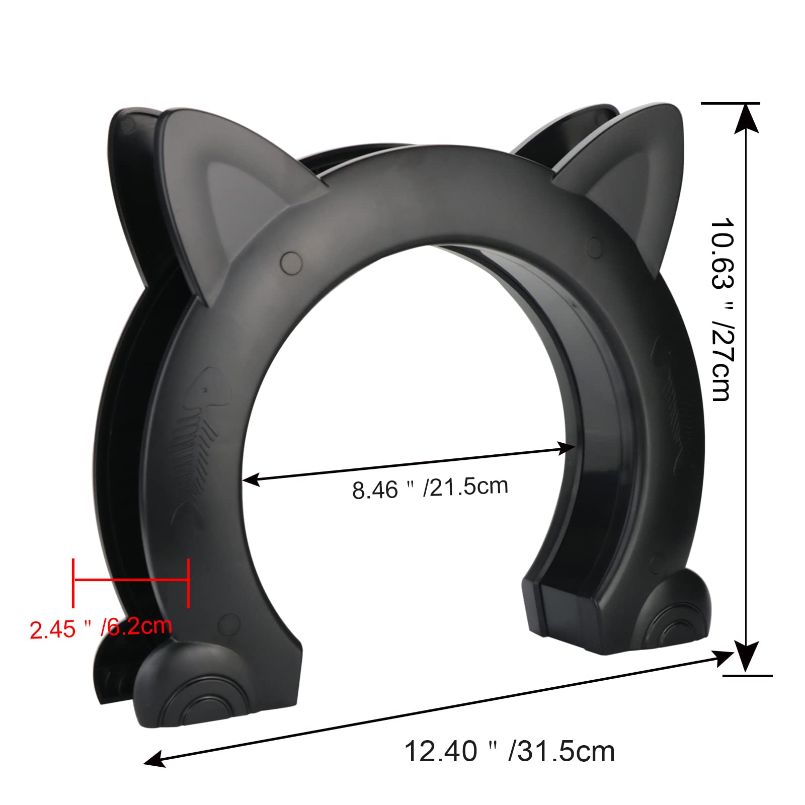 IKUSO cat door screw-secured installation ensures stable and quiet operation.