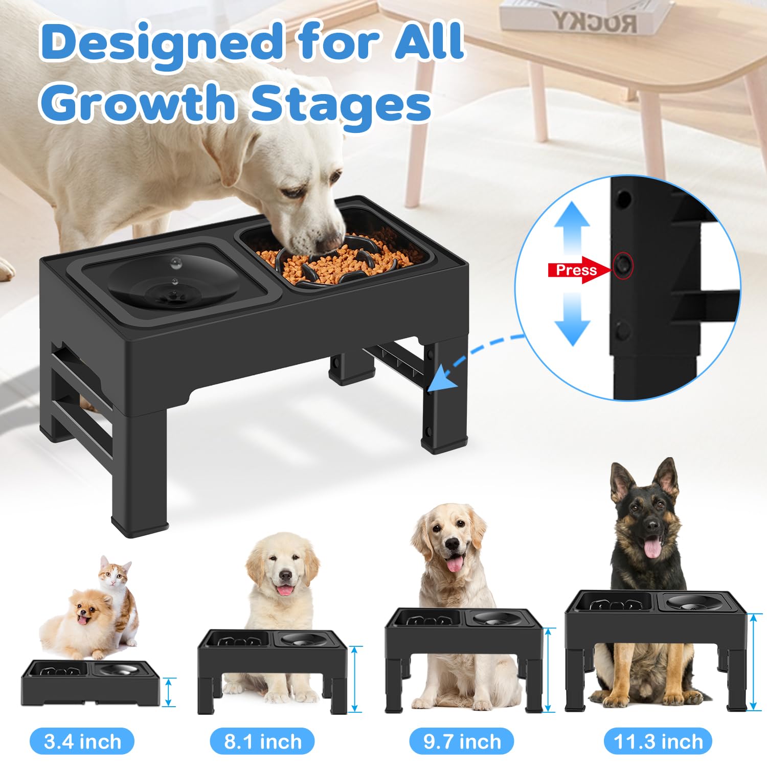 ikuso no-spill water bowl reduces splash when pets drink