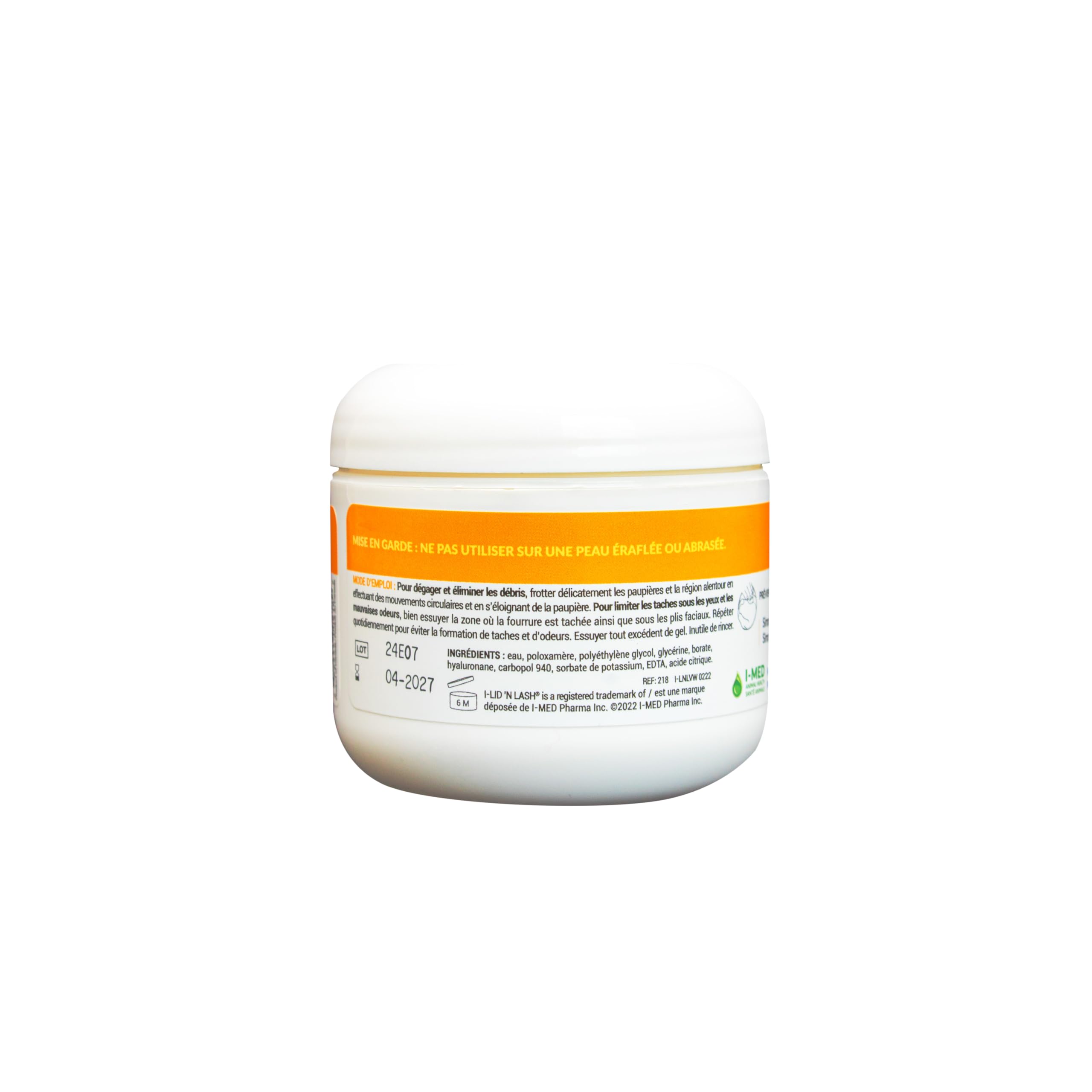 I-LID ’N LASH 60 wipes container ready for use
